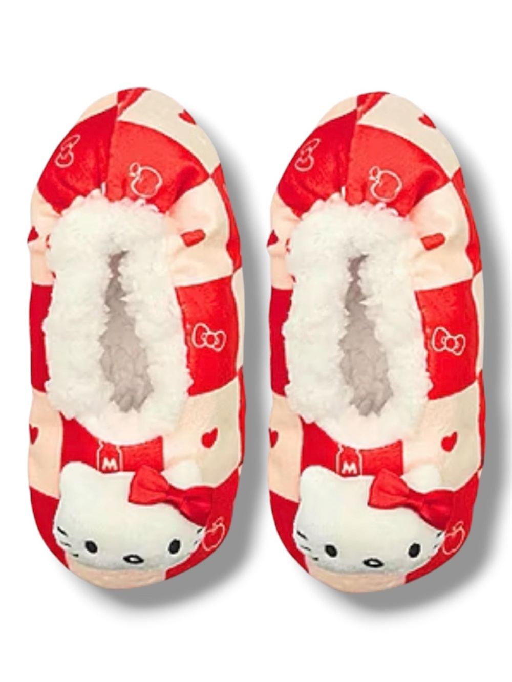 Hello Kitty Plush Slip-On Slippers - Kids Size 8 - 13 - NWT